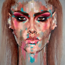 Ancient Spirit by Rich Parker - Original Painting on Box Canvas sized 39x39 inches. Available from Whitewall Galleries